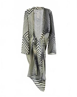 Rick Owens Abito Wrap Dress - Gray