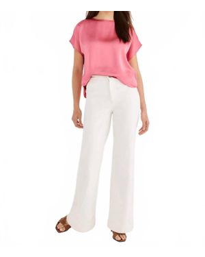 NIC+ZOE Day Gloss Woven Tee - Red