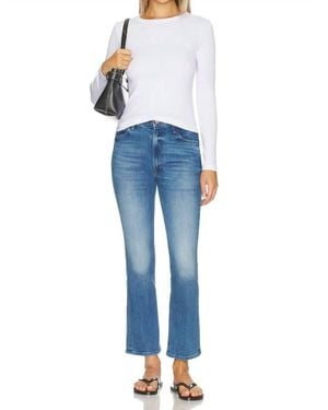 Mother Hustler Flood Denim Jean - Blue