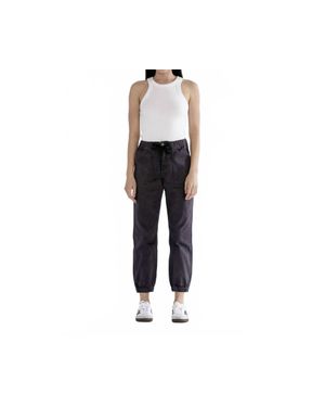 mica denim High Rise Crop Jogger - Black