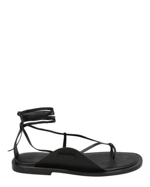 Ferragamo Golia Leather Sandals - Black