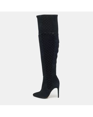 Alexandre Birman Suede Over The Knee Boots - Black