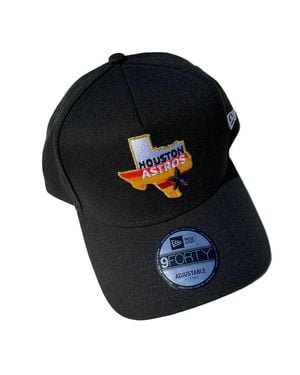 KTZ Astros Texas Stripe 9Forty Hat - Black