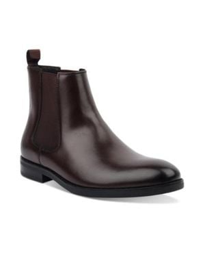 Alfani 1001593150 Boots Faux Leather Round Toe Chelsea Gbnc670 - Brown