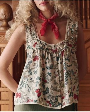 The Great The Victorian Pleat Tank - Brown