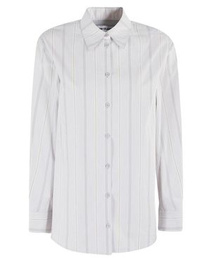 Low Classic Striped Cotton Shirt - White