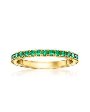 RS Pure By Ross-Simons Lab-Grown Emerald Eternity Band - Green