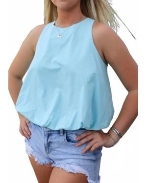 English Factory Open Back Bubble Tank - Blue
