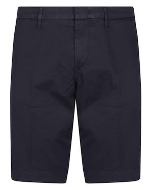 Fay Cotton Slim Chino Shorts - Blue