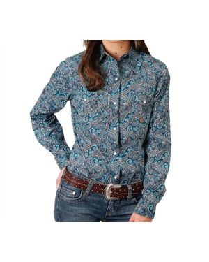 Roper Paisley Ladies Shirt - Blue