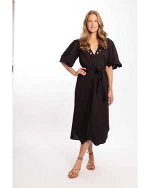 Bindu Pia Midi Dress - Black