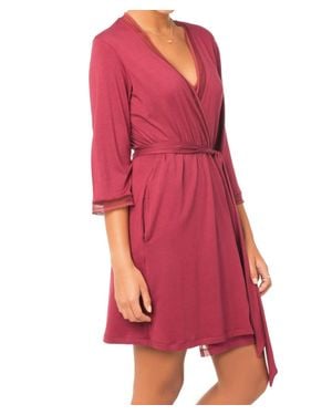 Twelve Eighty Eight Rebecca Elbow Sleeve Robe - Red