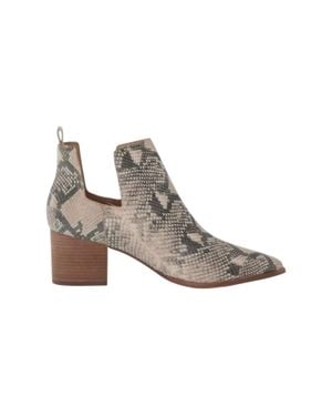 Lucky Brand Jabilo Snake Ankle Boots - Gray