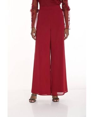 FRANK LYMAN Woven Wide Leg Pant - Red