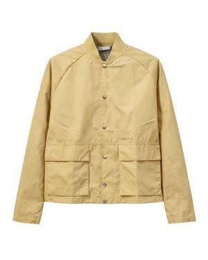 Autry Cropped Nylon Biscuit Jacket - Natural