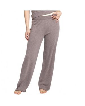 Kinross Cashmere Classic Straight-Leg Pant - Brown