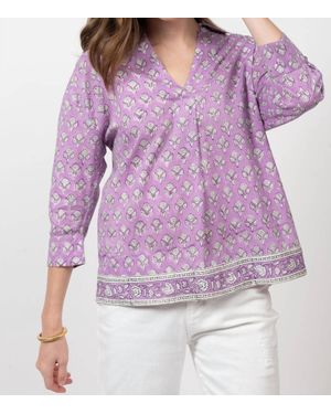 Ivy Jane Block Print Shirt - Purple
