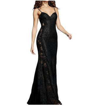 Jovani Mermaid Lace Sequin Gown - Black