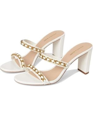 Veronica Beard Gretchen Slide Chain-Link Block Heel Sandal Ver808 - Metallic