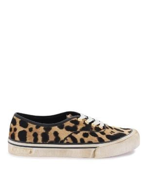 Bally Lyder Leopart Print Low-Top Sneakers - Black