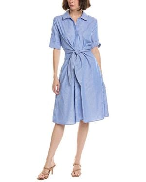 Nanette Lepore Stripe Midi Dress - Blue