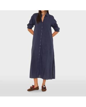 Xirena Boden Tailored Shirtdress Dress - Blue