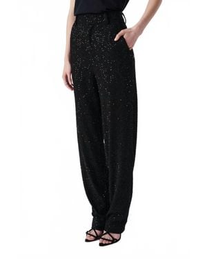 IRO Morine Straight Cut Sequin Trouser - Black