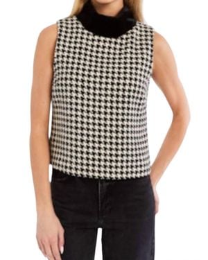 Drew Marisol Fur Top - Black