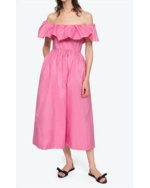 Sea Diana Taffeta Off The Shoulder Dress - Pink
