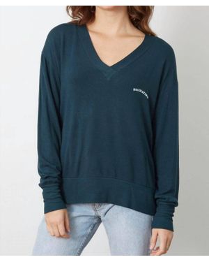 Good Hyouman Holidaying V Neck Sweatshirt - Blue