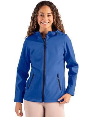 Clique Tempo Recycled Stretch Softshell Hooded Jacket - Blue