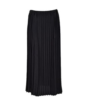 19.61 MILANO Pleated Acetate-Silk Blend Mini Skirt - Black