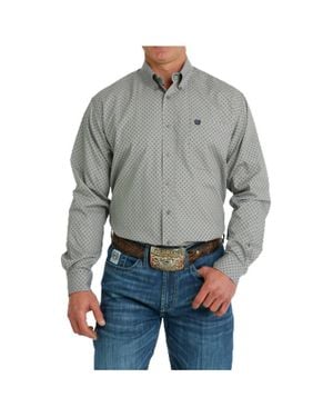 Cinch Long Sleeve Buttondown Western Shirt - Gray