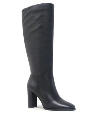 Kenneth Cole Lowell Boots Leather Knee High Lion631 - Black