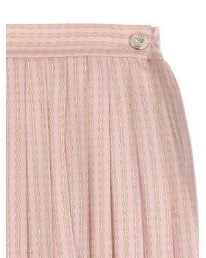 Versace Silk Long Skirt - Pink