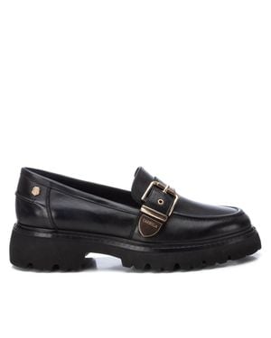 Xti Carmela Leather Collection Penny Loafers By - Black