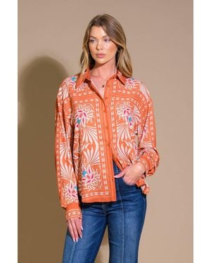 TRUEDAMES You Never Can Tell Woven Top - Orange