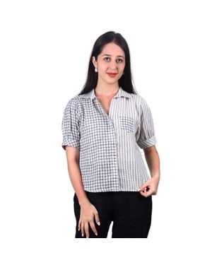 TRUEDAMES Jute Shirt Eco Friendly Breathable Casual Fashion - Gray