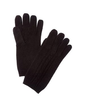 Phenix Placed Cable Touch Tech Cashmere Gloves - Black