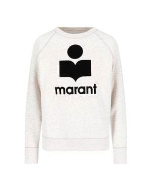 Isabel Marant Milly Cotton Crewneck Sweatshirt - White