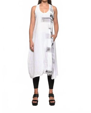 Simply Mila Linen Sleeveless Sweater Dress - White