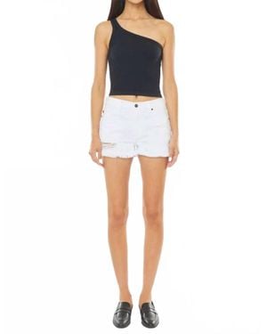 Kancan High-Rise Cutoff Denim Shorts - Blue