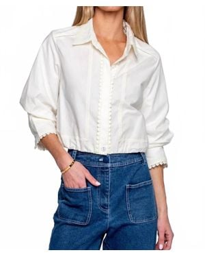 Elizabeth James The Label Carter Button Down Top - White