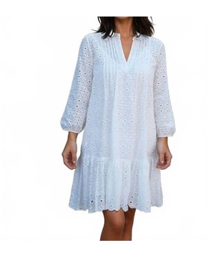 Vilagallo Taylor Eyelet Dress - Blue
