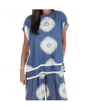Umgee Weekend Gallery Abstract Top - Blue