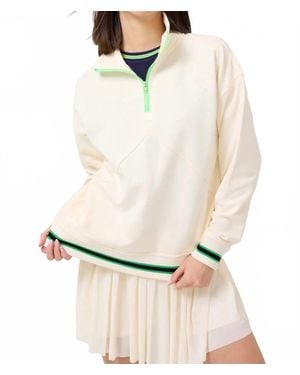 Terez Quarter Zip Sweatshirt - White