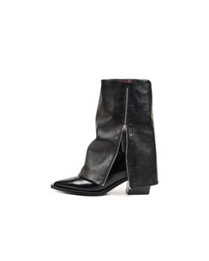 Halmanera Foldover Lug Sole Boot - Black