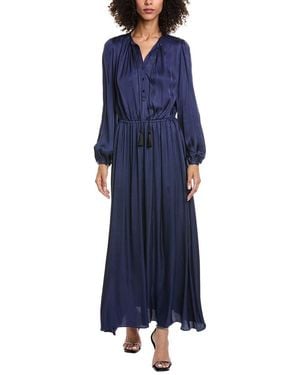 The Kooples Satin Maxi Dress - Blue