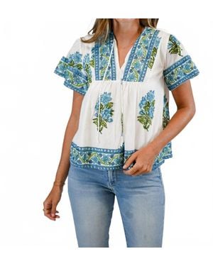 Victoria Dunn Catalina Blouse - Blue