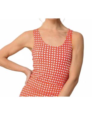 Southern Tide Natalie Printed Cross Back Tank - Red